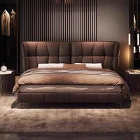 Vente directe d'usine, lit superposé électrique intelligent en cuir moderne, taille king, avec design portable pour la maison