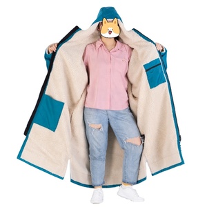 Parka de natación impermeable personalizada, manga larga, Playa seca, Surf, deportes al aire libre, cambio de toalla, <span class=keywords><strong>bata</strong></span> cambiante de secado rápido - Product Image 4