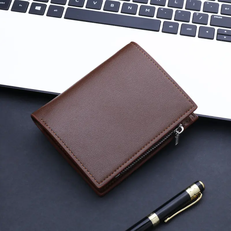 Herren kurze Brieftasche mit großer Kapazität Geldbörse Multi-Card Herren Pu Billfold Wallet