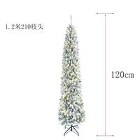 Sapin de Noël artificiel QiYing Victory Xmas-31, 1,8 m (6 pieds), sapin fin pré-éclairé, floqué, de haute qualité, écologique, 250 LED