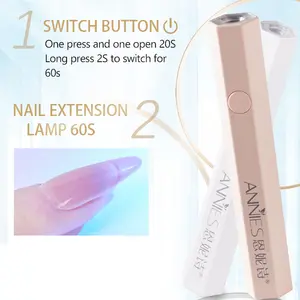 Customize Logo Portable Mini Pour Nails Art Nail Lamp Flash Cure Sun Rechargeable Uv Led Nail Lamp