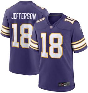 2526 Nouvelles saisons # 18 Maillots de sport cousus pour hommes des Vikings du Minnesota, maillots de football américain, uniformes en gros - Product Image 1