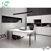 Bureau de direction extensible contemporain en bois de Foshan Shunde avec plateau en mélamine certifié ISO