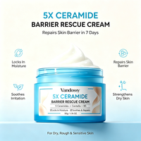Crème réparatrice de barrière à 5 céramides, hydratant pour le visage avec acide hyaluronique et Centella, apaise les rougeurs, anti-âge