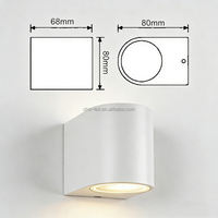 Lampada da Parete Cilindrica GU10, Illuminazione a LED Bianca, Luci da Giardino per Interni ed Esterni, per Soggiorno e Portico