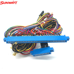 10pin+36 Pin Red Board Wire Harness Cable with Jamma Loom Connector for Multigame Board 6X 7X <b>Game</b> Coin Operated <b>Game</b> <b>Machine</b> - Product Image 2