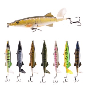 Esche Artificiali in Plastica Dura 13cm/16g, Esca Bionica Galleggiante a Forma di Coccodrillo con Motore a Elica e Motivo a Onde per la Pesca al Dogfish - Product Image 1