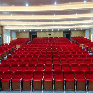 학교 호텔 병원 사용을위한 필기판이있는 도매 강당 극장 가구 패브릭 의자 - Product Image 4