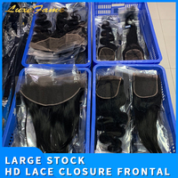 Fermeture frontale en dentelle HD fine de qualité supérieure, fournisseur de dentelle frontale suisse HD transparente, dentelle frontale HD transparente effet film