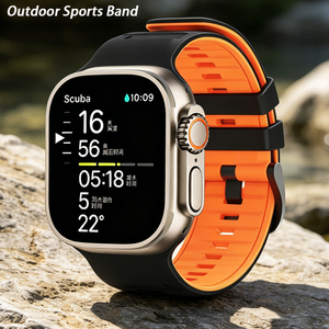 Bracelet pour <span class=keywords><strong>Apple</strong></span> <span class=keywords><strong>Watch</strong></span> 49mm 44mm <span class=keywords><strong>45mm</strong></span> 46mm 42mm, bracelet de <span class=keywords><strong>sport</strong></span> en silicone souple, Iwatch Série 11 10 9 8 <span class=keywords><strong>7</strong></span> SE3 6 5 Ultra 3 49mm - Product Image 2