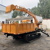 Transporteur sur chenilles hydraulique à chenilles Mini Dumper sur chenilles 1 tonne 2 tonnes 3 tonnes 5 tonnes Camion grue Prix