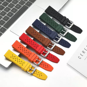 Nouveau style de bracelet de montre universel en caoutchouc FKM 18-24MM à libération rapide, étanche, bracelet de remplacement pour montre Seikoo <span class=keywords><strong>Citzen</strong></span> - Product Image 1