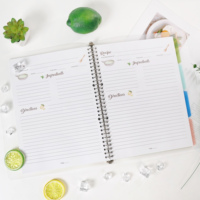 Bestes Produkt Lose blatt binder Hardcover-Tagebücher Großhandel a5 a6 Binder Planner Benutzer definierte PP-Cover-Rezepte Notizbuch-Tagebuch druck
