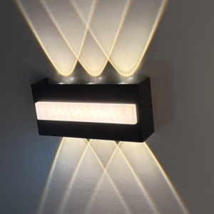 Lampe murale extérieure moderne noire, IP65, étanche, <span class=keywords><strong>luminaire</strong></span> LED pour villa, balcon, couloir et éclairage de façade d'hôtel - Product Image 5