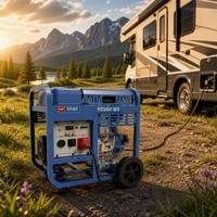 Générateur diesel industriel 5 kW YC5GF-D3, portable, 5000 watts, triphasé, pour alimentation de secours