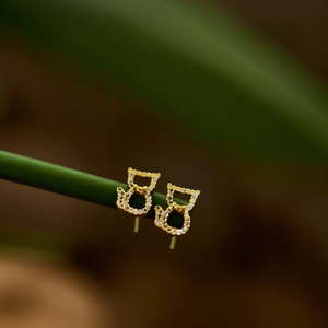 Fashion <b>Stud</b> <b>Earrings</b> 316L Stainless Steel PVD Gold Plating Sustainable Resistant - Product Image 3