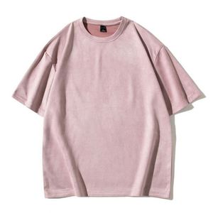 Wholesale 2024 Summer Suede Fabric New Fashion Stylish Style O-neck Popular Solid Color Casual Men's <b>T</b>-shirts - Product Image 1