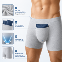 Ropa Interior con Bolsa de Hielo de Uso Alternativo, Tejido Suave y Transpirable que Ayuda a Aliviar el Dolor y la Hinchazón, Calzoncillos Tipo Bóxer para Sauna y Postoperatorio, OEM
