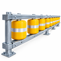 Système de barrière anti-collision à rouleaux, barrière à rouleaux galvanisée à chaud et barrière anti-choc à rouleaux pour projets routiers