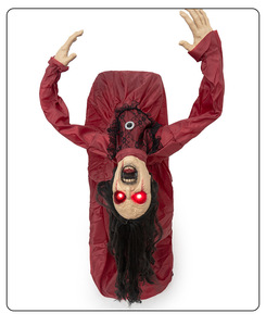 HLC Nuovo Fantasma Femminile a Grandezza Naturale con Vita Spezzata, Attivazione Sonora, Animatronico per Scenari di Halloween, Oggetto di Scena per Casa Stregata - Product Image 1