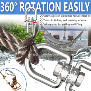 Ganci Girevoli a Doppia Estremità in Acciaio Inox 304 per Rotazione Pesante con Occhiello per <span class=keywords><strong>Altalena</strong></span> - Product Image 3