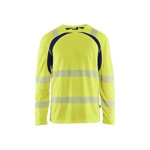 BLAKLADER - 359910133389L Hi-Vis Camiseta de manga larga con protección UV Hi-vis Amarillo/Azul Marino-EAN 7330509932476 ROPA DE TRABAJO DE LA HI-VIS - Product Image 5