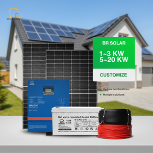 ระบบพลังงานแสงอาทิตย์1kW 2KW ระบบพลังงานแสงอาทิตย์ออฟกริดชุดที่สมบูรณ์3kW 5KW แบตเตอรี่บ้านระบบจัดเก็บพลังงานแสงอาทิตย์สำหรับโครงการขนาดเล็ก BR-5KW 2KW O - Product Image 2