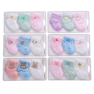 Chaussettes courtes tricotées douces pour bébés et tout-petits, style mode, pour filles, été, avec logo personnalisé, décontractées, vente en gros - Product Image 6
