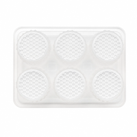Boîte de rangement transparente pour Shaomai, de qualité alimentaire, empilable, antiadhésive, pour Shumai, boîte d'emballage circulaire pour pâtisserie congelée