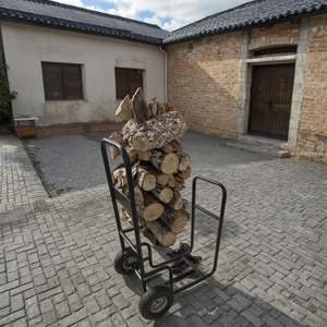 Carrello Porta Legna per Interni/Esterni, Porta Legna con <span class=keywords><strong>Ruote</strong></span>, Nuovo, in Plastica e Metallo, Garanzia 6 Mesi - Product Image 3