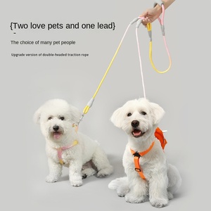 Guinzaglio a catena a doppia testa di lusso per animali domestici con funzione morbida del sistema di camminata e Anti-Entanglement per camminare con il cane sicuro - Product Image 4