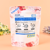 Sacs d'emballage auto-scellants pour lessive en poudre, sachets refermables à fermeture éclair pour dosettes de lessive
