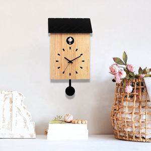 カッコウ時計振り子付きインフィニティタイムブラックウォールアートモダンデザイン - Product Image 6