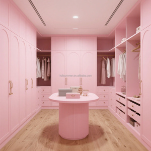 FULLSUMMER Personnalisation de toute la maison <span class=keywords><strong>Armoire</strong></span> moderne en <span class=keywords><strong>bois</strong></span> massif de style <span class=keywords><strong>rose</strong></span> - Product Image 3
