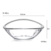 Tazón de Cristal Elegante y Ecológico para Dulces y Chocolate, Tazón Grande para Servir Postres y Helados