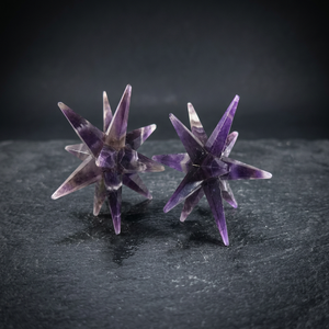 Étoile de Merkaba sculptée en agate œil de tigre naturelle à 12 points, cristal de guérison, décoration intérieure - Product Image 2