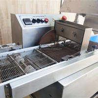 Machine d'enrobage de chocolat Ligne d'enrobage de chocolat automatique Machine à chocolat Machine de revêtement de trempe avec convoyeur de refroidissement