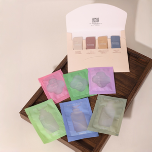 Ensemble de produits de toilette portables pour hôtel, 5 ml, 10 ml, crème pour le corps, shampoing, sachet d'échantillon pour hôtels, <span class=keywords><strong>B</strong></span>&<span class=keywords><strong>B</strong></span>, voyages - Product Image 1