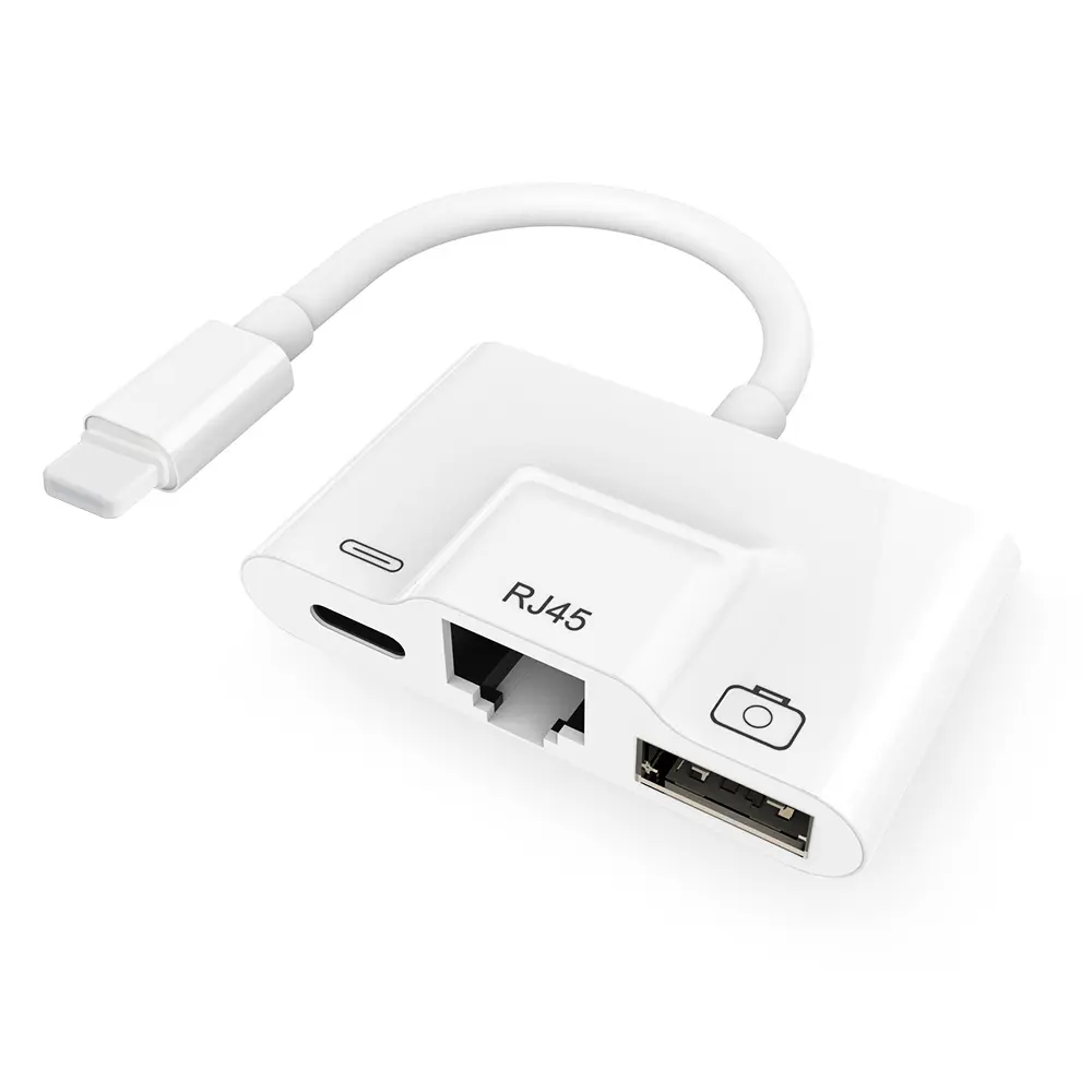 Lighting USB Ethernet Adapter Rj45 LAN Gigabit Ethernet RJ45 Network Adapter Wired LAN converter for iPad iPhone