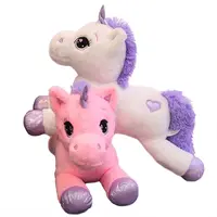 60cm sevimli Unicorn dolması hayvan peluş oyuncak uyku yastıkları ev dekor tek boynuzlu at pelüş oyuncak peluş oyuncak