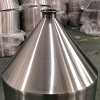 Trémie conique commerciale personnalisable 30L-50L épaissie trémie simple en acier inoxydable 304 de grand calibre pour le remplissage de liquide