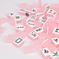 Jeu de Mahjong en Acrylique Tendance Effet Gelée, Anti-Rayures, Gravure Claire des Tuiles, pour Jeu de Table Récréatif Intérieur, Vente en Gros