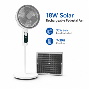 Ventilatore a piantana ricaricabile solare EZONE MJ-SF02 30W con pannello solare, ricarica USB, batteria LiFePO4, <span class=keywords><strong>dimensioni</strong></span> 350x1060mm - Product Image 1
