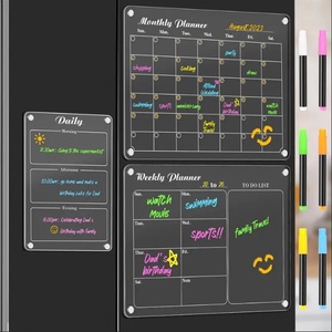 Calendario Magnético Acrílico para Refrigerador y Pizarra Blanca con Impresión UV, Adhesivo de Pared para Horarios de Estudio y Tablero de Mensajes - Product Image 2