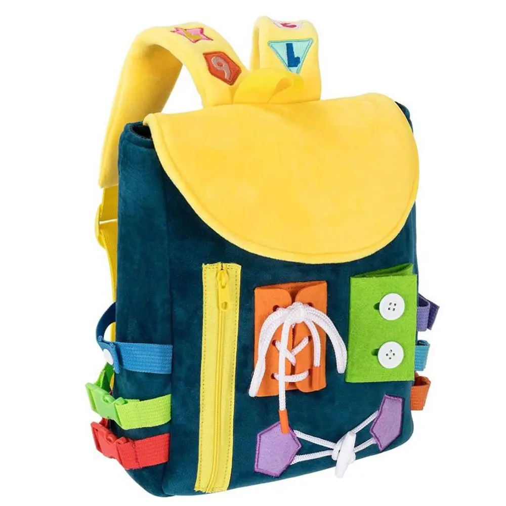 PT Trending montessori toys busy board bag educational learning toy toddlers busy board for kids sensory busy board backpack