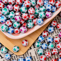 Chocolate con Leche en Forma de Balón de Fútbol, Mini Chocolate Dorado en Envase de Papel de Aluminio Multicolor, Venta al por Mayor