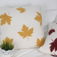Housse de coussin décorative d'Halloween à motif feuillage doux, fermeture éclair, éco-responsable, idéale pour les influenceurs (KOL) et les photos Instagram