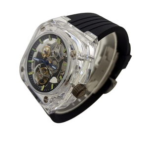 Cassa per Orologio Sportivo Quadrata in ABS Acrilico Prodotta in Fabbrica, Movimento Meccanico Automatico Hangzhou, Resistente all'Acqua 3BAR con Cinturino in Silicone - Product Image 3