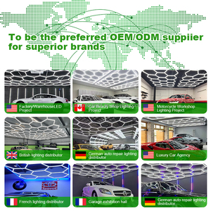 RGb मधुम्ब गैरेज लैंप के नेतृत्व में हेक्सागोन छत की रोशनी में लटका हुआ है - Product Image 5