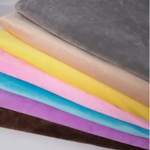 100% Polyester rắn siêu mềm vải sang trọng để làm đồ chơi nhung lông vải đồ chơi vải